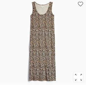 JCREW Animal print sleeveless knit midi dress